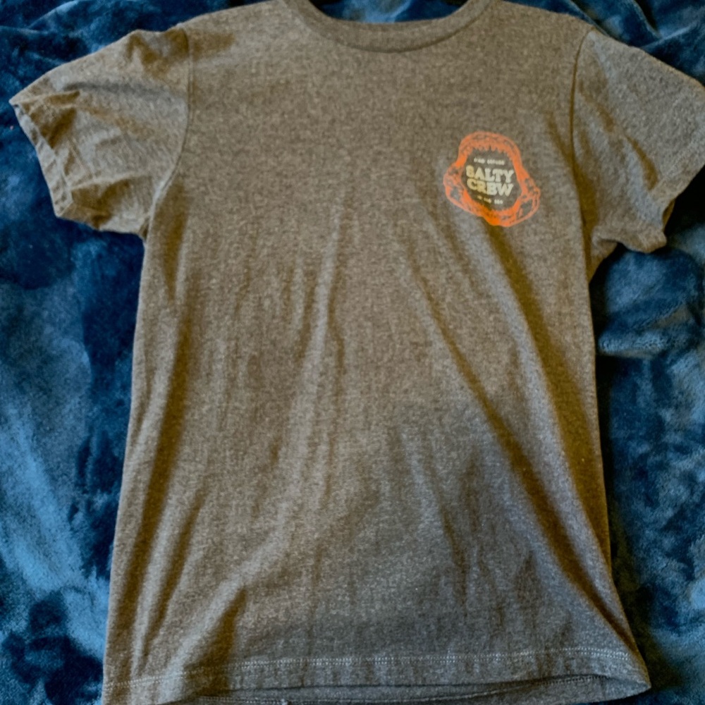 Gray salty crew mens t shirt